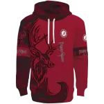 custom alabama crimson tide deer silhouette crimson hoodie best selling