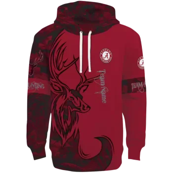 custom alabama crimson tide deer silhouette crimson hoodie best selling