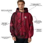 custom alabama crimson tide deer silhouette crimson hoodie best selling