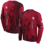 custom alabama crimson tide deer silhouette crimson hoodie best selling