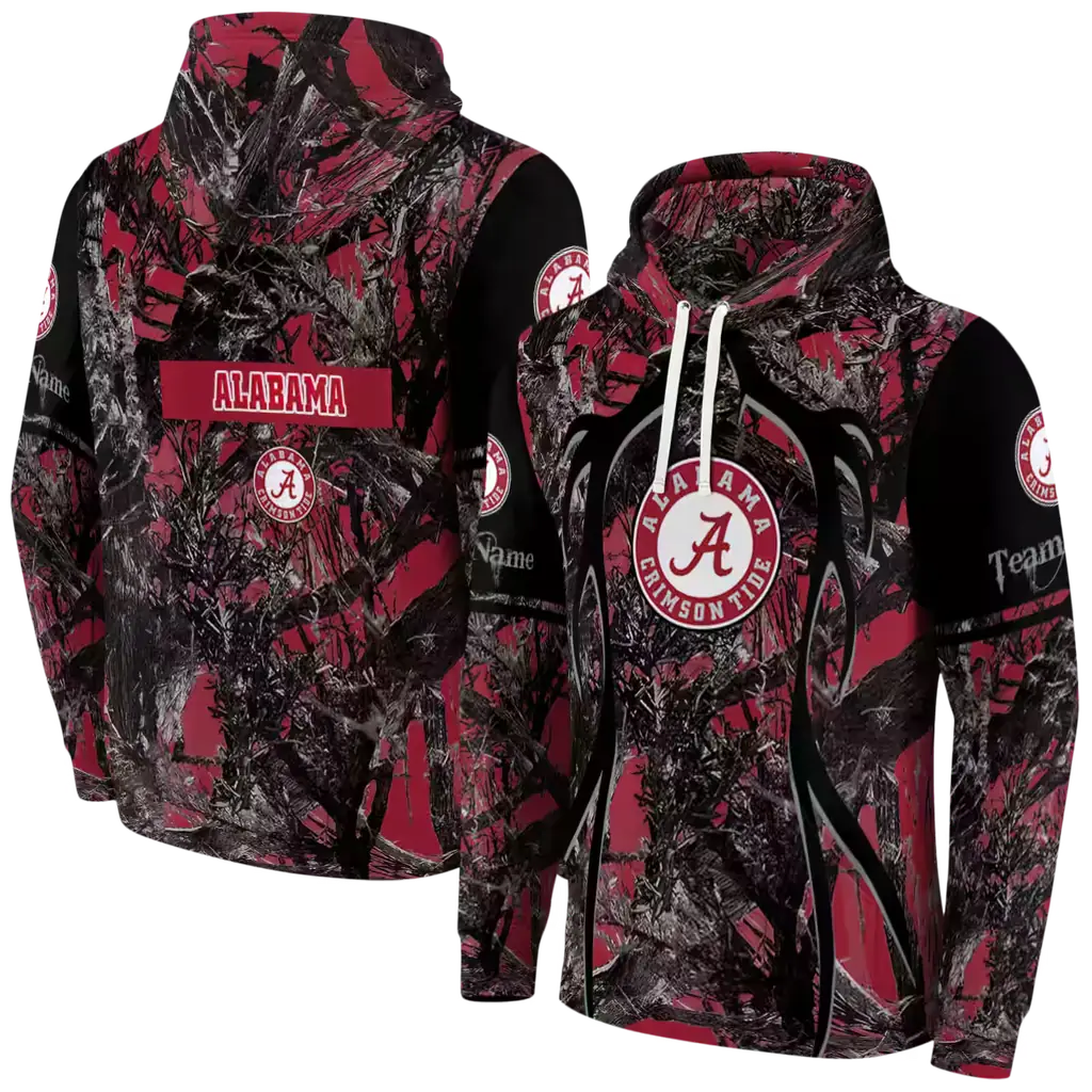 custom alabama crimson tide hunting theme crimson black hoodie fashion forward custom alabama crimson tide hunting theme crimson black hoodie fashion forward