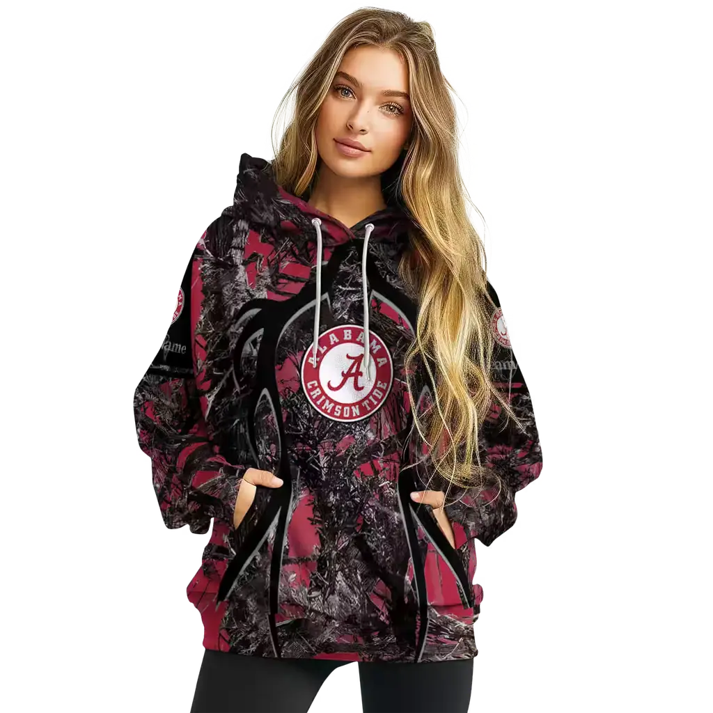 custom alabama crimson tide hunting theme crimson black hoodie high quality custom alabama crimson tide hunting theme crimson black hoodie high quality