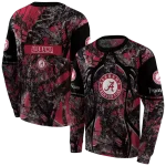 custom alabama crimson tide hunting theme crimson black hoodie best selling