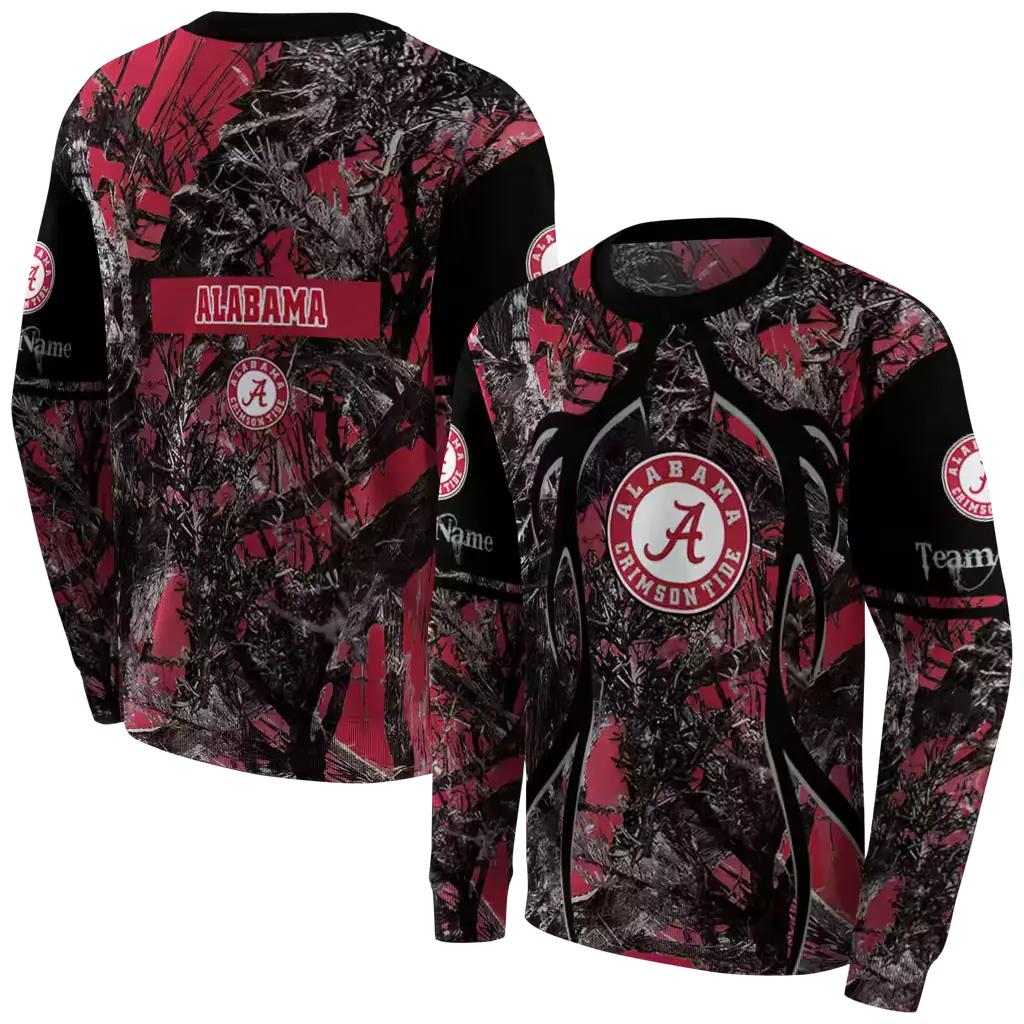 custom alabama crimson tide hunting theme crimson black hoodie premium grade custom alabama crimson tide hunting theme crimson black hoodie premium grade