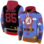 custom alabama crimson tide mario blue black hoodie best selling