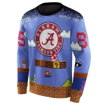 custom alabama crimson tide mario blue black hoodie best selling