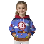 custom alabama crimson tide mario blue black hoodie best selling