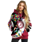 custom alabama crimson tide puzzle pieces crimson hoodie best selling