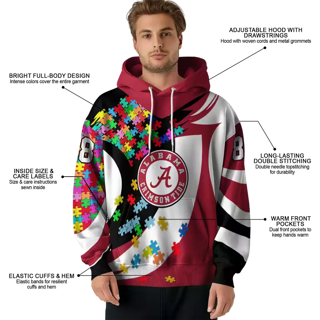 custom alabama crimson tide puzzle pieces crimson hoodie latest model custom alabama crimson tide puzzle pieces crimson hoodie latest model
