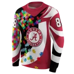custom alabama crimson tide puzzle pieces crimson hoodie best selling