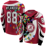 custom alabama crimson tide puzzle pieces crimson hoodie best selling