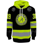 custom alabama crimson tide safety motif black neon green hoodie best selling