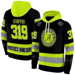 custom alabama crimson tide safety motif black neon green hoodie best selling