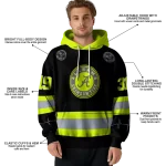 custom alabama crimson tide safety motif black neon green hoodie best selling