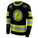custom alabama crimson tide safety motif black neon green hoodie best selling