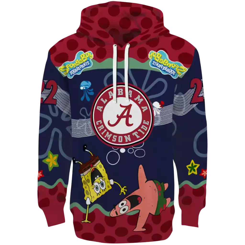 custom alabama crimson tide spongebob patrick star crimson navy hoodie best selling custom alabama crimson tide spongebob patrick star crimson navy hoodie best selling