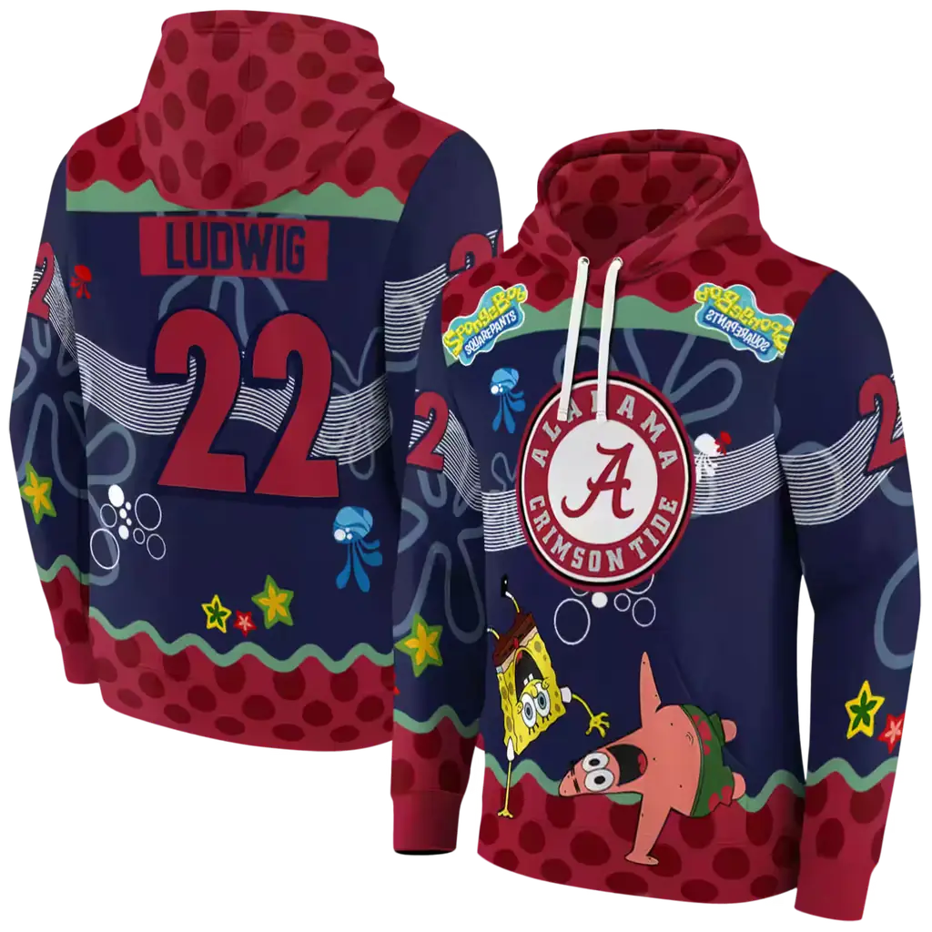 custom alabama crimson tide spongebob patrick star crimson navy hoodie fashion forward custom alabama crimson tide spongebob patrick star crimson navy hoodie fashion forward