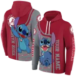 custom alabama crimson tide stitch crimson hoodie best selling