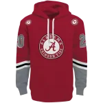 custom alabama crimson tide striped sleeves crimson hoodie best selling