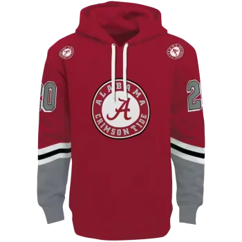 custom alabama crimson tide striped sleeves crimson hoodie best selling