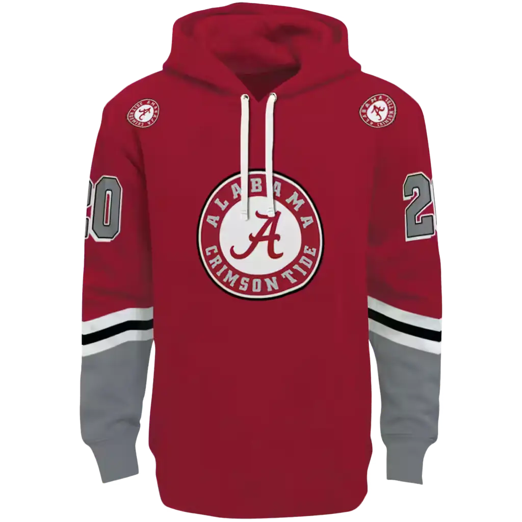 custom alabama crimson tide striped sleeves crimson hoodie best selling custom alabama crimson tide striped sleeves crimson hoodie best selling
