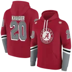 custom alabama crimson tide striped sleeves crimson hoodie best selling