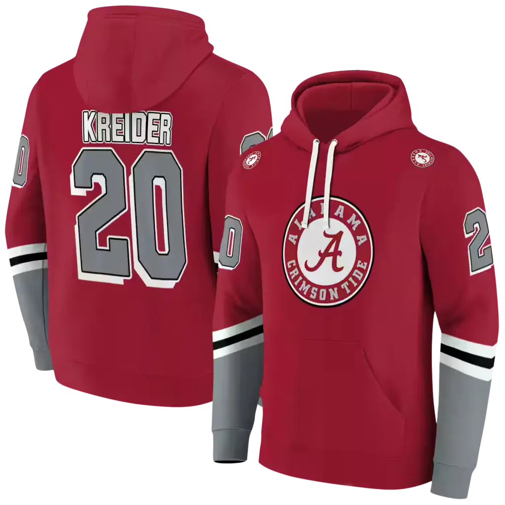 custom alabama crimson tide striped sleeves crimson hoodie fashion forward custom alabama crimson tide striped sleeves crimson hoodie fashion forward