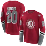 custom alabama crimson tide striped sleeves crimson hoodie best selling