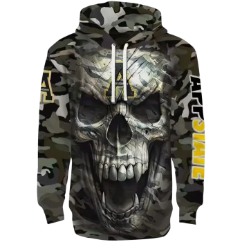 custom appalachian state mountaineers camo skull hoodie best selling