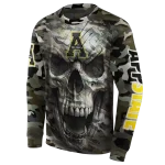 custom appalachian state mountaineers camo skull hoodie best selling