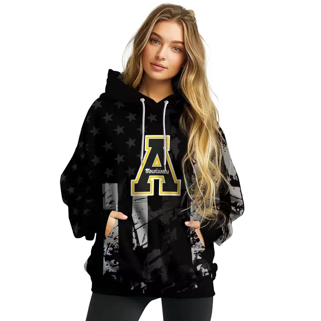 custom appalachian state mountaineers distressed flag black hoodie high quality custom appalachian state mountaineers distressed flag black hoodie high quality