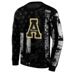 custom appalachian state mountaineers distressed flag black hoodie best selling