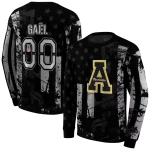 custom appalachian state mountaineers distressed flag black hoodie best selling