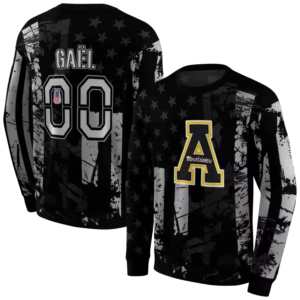 custom appalachian state mountaineers distressed flag black hoodie premium grade custom appalachian state mountaineers distressed flag black hoodie premium grade