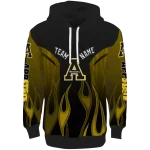 custom appalachian state mountaineers flame design black hoodie best selling