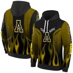 custom appalachian state mountaineers flame design black hoodie best selling