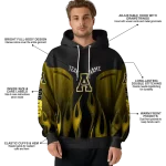 custom appalachian state mountaineers flame design black hoodie best selling