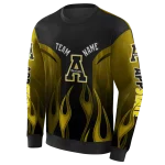 custom appalachian state mountaineers flame design black hoodie best selling