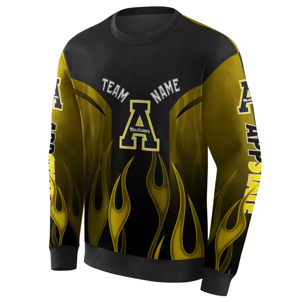 custom appalachian state mountaineers flame design black hoodie new arrival custom appalachian state mountaineers flame design black hoodie new arrival