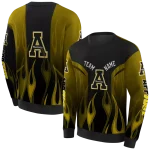 custom appalachian state mountaineers flame design black hoodie best selling
