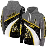 custom appalachian state mountaineers hexagonal mesh black gray hoodie best selling