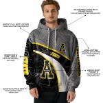 custom appalachian state mountaineers hexagonal mesh black gray hoodie best selling