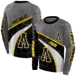 custom appalachian state mountaineers hexagonal mesh black gray hoodie best selling