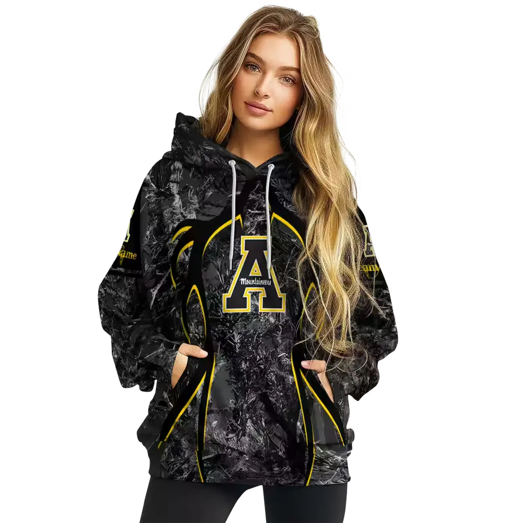 custom appalachian state mountaineers hunting theme black hoodie high quality custom appalachian state mountaineers hunting theme black hoodie high quality