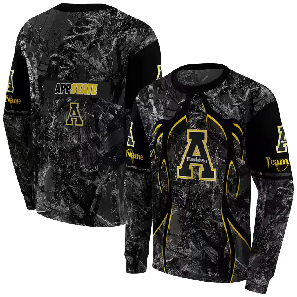 custom appalachian state mountaineers hunting theme black hoodie premium grade custom appalachian state mountaineers hunting theme black hoodie premium grade