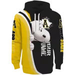 custom appalachian state mountaineers peeking snoopy black hoodie best selling