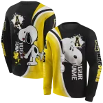 custom appalachian state mountaineers peeking snoopy black hoodie best selling