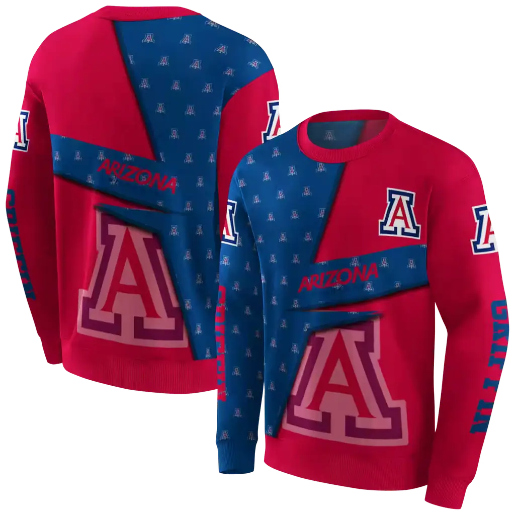 custom arizona wildcats abstract shape red hoodie premium grade custom arizona wildcats abstract shape red hoodie premium grade