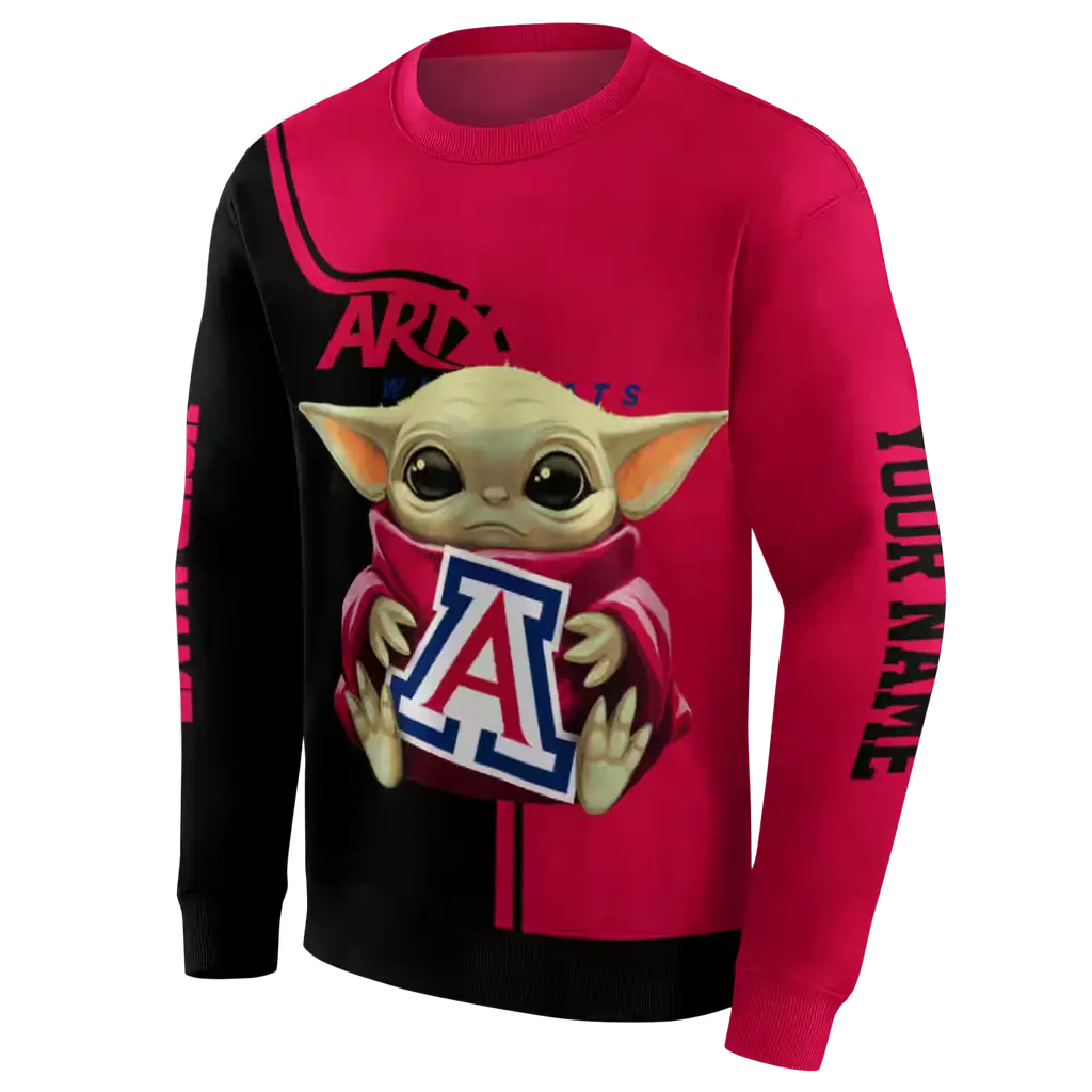 custom arizona wildcats baby yoda red black hoodie new arrival custom arizona wildcats baby yoda red black hoodie new arrival