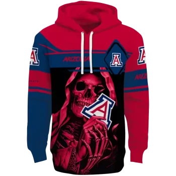 custom arizona wildcats grim reaper red black hoodie best selling